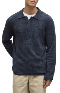 �x�A�t�b�g�h���[���X �����Y �A�E�^�[ �p�[�J�[�E�X�E�F�b�g �|���V���c Barefoot Dreams CozyChic Lite Long Sleeve Polo Shirt INDIGO �C���f�B�S