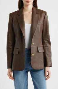 ���O�A���h�{�[�� ���f�B�[�X �A�E�^�[ �W���P�b�g�E�u���]�� ���U�[ rag & bone Archer Leather Jacket BROWN �u���E��
