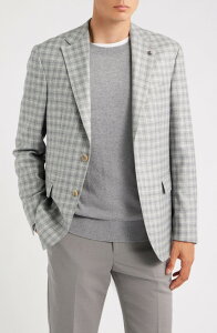 �W���b�N�r�N�^�[ �����Y �A�E�^�[ �W���P�b�g�E�u���]�� �R�[�g Jack Victor Midland Windowpane Sport Coat LIGHT GREY �O���[