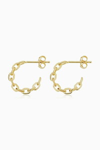 �I���f�B�i ���f�B�[�X �A�N�Z�T���[ �s�A�X�E�C�������O �~�j Oradina 14K Yellow Gold Venice Link Mini Hoops Yellow Gold �C�G���[