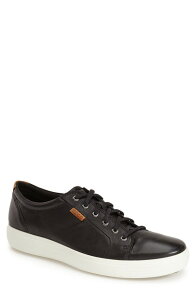 �G�R�[ �����Y �V���[�Y �X�j�[�J�[ ���[�X ECCO Soft 7 Lace-Up Sneaker Black Leather �u���b�N