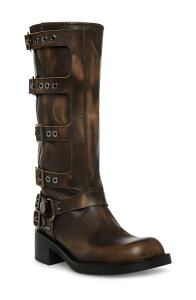 �X�e�B�[�u �}�f�� ���f�B�[�X �V���[�Y �u�[�c�E���C���u�[�c Steve Madden Rocky Boot Brn Distre