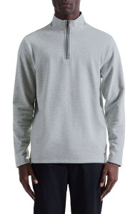 �u�K�b�` �����Y �A�E�^�[ �p�[�J�[�E�X�E�F�b�g �n�[�t�W�b�v Bugatchi Houndstooth Patern Quarter Zip Top Cement