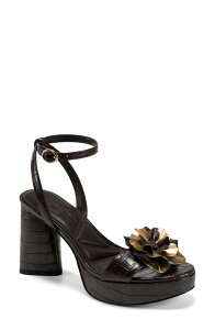 �J�[�� ���K�[�t�F���h ���f�B�[�X �V���[�Y �q�[�� �T���_�� �A���N�� KARLAGERFELD PARIS Haden Ankle Strap Sandal Chocolate �`���R���[�g