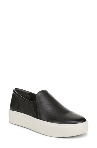 �o�C�I�j�b�N ���f�B�[�X �V���[�Y �X�j�[�J�[ �v���b�g�t�H�[�� Vionic Ellen Slip-On Platform Sneaker (Women) BLACK LEATHER �u���b�N