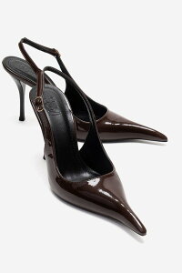 �v�����[�O�V���[�Y ���f�B�[�X �p���v�X Prologue Shoes Candy Pointed Toe Stiletto Pump Brown �u���E��