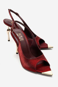 �v�����[�O�V���[�Y ���f�B�[�X �q�[�� Prologue Shoes Amore Slingback Stiletto Pump Burgundy �o�[�K���f�B