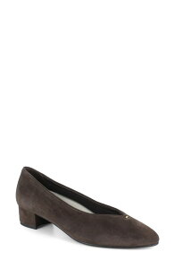 �������[ ���f�B�[�X �V���[�Y �q�[�� Munro Hannah Block Heel Pump CHOCOLATE SUEDE �`���R���[�g