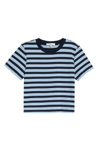 �t���[�� ���f�B�[�X �g�b�v�X �V���c FRAME The Boxy T-Shirt CHAMBRAY STRIPE �X�g���C�v