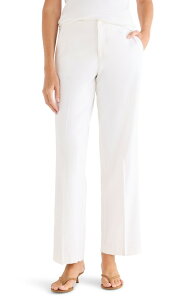 �j�b�N�v���X�]�[�C ���f�B�[�X �{�g���X ���M���X �p���c ���l�� NIC+ZOE Lenox Linen Blend Pants Milk White �z���C�g