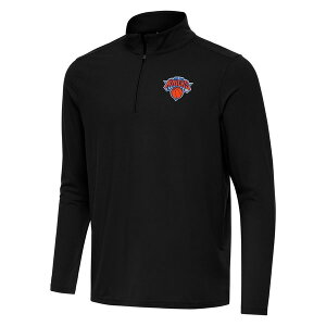 �A���e�B�O�A �����Y �g�b�v�X �V���c Men's Antigua Black New Yorknicks Intent Quarter-Zip Top Black �u���b�N