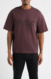 �t���[�S �����Y �g�b�v�X T�V���c ���S HUGO Dinkee Logo T-Shirt OPEN BROWN �u���E��