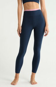 �r�����h���K ���f�B�[�X �{�g���X ���M���X �n�C�E�G�X�g �~�f�B Beyond Yoga Space Dye High Waist Midi Leggings NOCTURNAL NAVY/ BALLET PINK �l�C�r�[