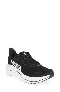 �z�J�I�l�I�l ���f�B�[�X �V���[�Y �X�j�[�J�[ HOKA Clifton 10 Running Shoe Black / White �z���C�g