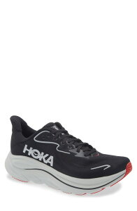 �z�J�I�l�I�l �����Y �V���[�Y �X�j�[�J�[ HOKA Clifton 10 Running Shoe Black / Silver �u���b�N