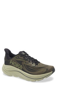 �z�J�I�l�I�l �����Y �V���[�Y �X�j�[�J�[ HOKA Clifton 10 Running Shoe Dark Roast/ Black �u���b�N