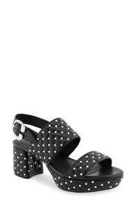 �G�A���\�[���Y ���f�B�[�X �V���[�Y �T���_�� �v���b�g�t�H�[�� Aerosoles Camera Crystalslingback Platform Sandal Black Quilted �u���b�N