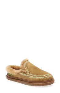 ���C�h�o�b�N ���f�B�[�X �V���[�Y �T���_�� Laidback London Jun 4.1 Genuine Shearling Lined Slipper Saffron Suede / Olive �I���[�u