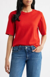 �T���N�`���A���[ ���f�B�[�X �A�E�^�[ �p�[�J�[�E�X�E�F�b�g �v�` �Z�[�^�[ Sanctuary Perfectipped Short Sleeve Sweater (Petite Regular) RED ENERGY ���b�h