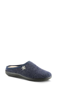 �t���N�T�X ���f�B�[�X �V���[�Y �T���_�� Flexus by Spring Step Loralee Scuff Slipper (Women) NAVY �l�C�r�[