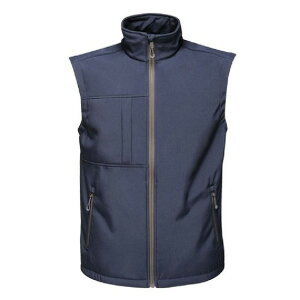 ���K�b�^ �����Y �A�E�^�[ �x�X�g �v�����g Regatta Octagon II Printable Soft Shell Bodywarmer Navy and Seal Grey �O���[