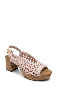 �G�A���\�[���Y ���f�B�[�X �V���[�Y �T���_�� �v���b�g�t�H�[�� Aerosoles Cornelia Slingback Platform Sandal Pale Pink �s���N