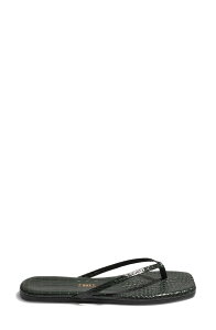 �e�B�L�[�Y ���f�B�[�X �V���[�Y �T���_�� TKEES Lily Square Toe Flip Flop Emerald Croc �G�������h