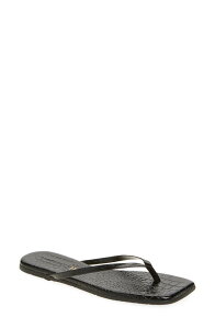 �e�B�L�[�Y ���f�B�[�X �V���[�Y �T���_�� TKEES Lily Square Toe Flip Flop Sable Croc