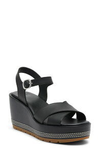 �\���� ���f�B�[�X �V���[�Y �q�[�� �v���b�g�t�H�[�� �T���_�� �A���N�� SOREL Sunpeak Ankle Straplatform Wedge Sandal Black Gum 2 �u���b�N