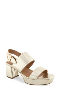 �G�A���\�[���Y ���f�B�[�X �V���[�Y �q�[�� �v���b�g�t�H�[�� �T���_�� Aerosoles Prym Slingback Platform Sandal Soft Gold �S�[���h