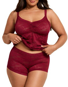 �A�h�A�~�[ ���f�B�[�X �g�b�v�X �V���c �v���X�T�C�Y �V���[�g�p���c Adore Me Alicent Cami & Shortset (Plus) Dark red ���b�h