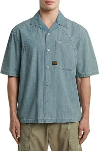 �W�[�X�^�[ �����Y �g�b�v�X �V���c �����b�N�X�t�B�b�g �R�b�g�� G-STAR Track Relaxed Fit Organicotton Camp Shirt Faded Breeze