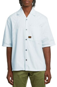 �W�[�X�^�[ �����Y �g�b�v�X �V���c �����b�N�X�t�B�b�g �R�b�g�� G-STAR Track Relaxed Fit Organicotton Camp Shirt Beached Faded Seasalt