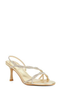�f���[�������h�� ���f�B�[�X �V���[�Y �q�[�� �T���_�� Dune London Milene Slingback Sandal Gold �S�[���h