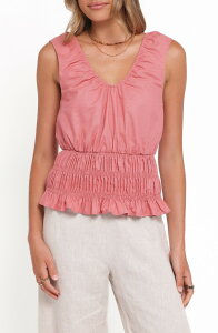 �y�^���A���h�p�b�v ���f�B�[�X �g�b�v�X �V���c Petal & Pup Lucilla Shir red TopETAL PINK �s���N
