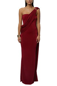 �W�F�C���b�N�X���[�x�� ���f�B�[�X �g�b�v�X �����s�[�X �}�L�V JLUXLABEL Golden Veil Maxi Dress Red ���b�h