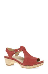 �_���X�R ���f�B�[�X �V���[�Y �q�[�� �v���b�g�t�H�[�� �T���_�� �A���N�� Dansko Laverne Ankle Strapeep Toe Platform Sandal Paprika