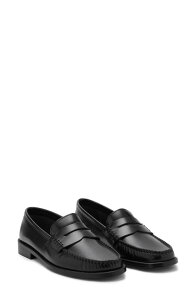 �}���S ���f�B�[�X �V���[�Y �X���b�|���E���[�t�@�[ MANGO Luisa Penny Loafer Black �u���b�N