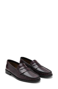 �}���S ���f�B�[�X �V���[�Y �X���b�|���E���[�t�@�[ MANGO Luisa Penny Loafer Burgundy �o�[�K���f�B
