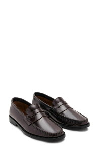 �}���S ���f�B�[�X �V���[�Y �X���b�|���E���[�t�@�[ MANGO Luisa Penny Loafer Chocolate �`���R���[�g