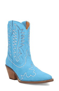 �f�B���S ���f�B�[�X �V���[�Y �u�[�c�E���C���u�[�c Dingo Tiny Pony Rhinestone Western Boot Blue �u���[