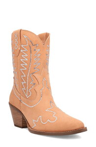 �f�B���S ���f�B�[�X �V���[�Y �u�[�c�E���C���u�[�c Dingo Tiny Pony Rhinestone Western Boot Peach �s�[�`