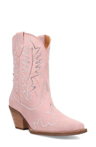 �f�B���S ���f�B�[�X �V���[�Y �u�[�c�E���C���u�[�c Dingo Tiny Pony Rhinestone Western Boot Pink �s���N