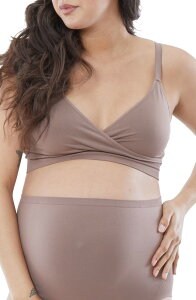 �C���O���b�h&�C�U�x�� ���f�B�[�X �A���_�[�E�F�A �u���W���[ �}�^�j�e�B Ingrid & Isabel Cooling Crossover Nursing Bra (Maternity) DEEP TAUPE �g�[�v