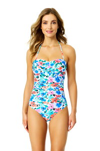 �A���R�[�� ���f�B�[�X �g�b�v�X �����s�[�X �v�����g Anne Cole Women's Printed Twist Front Shir red One Piece Swimsuit Fiore