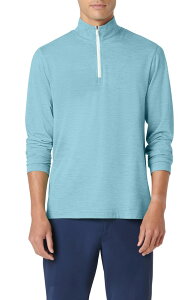 �u�K�b�` �����Y �A�E�^�[ �p�[�J�[�E�X�E�F�b�g �n�[�t�W�b�v Bugatchi Quarter Ziperformance Pullover Aqua �A�N�A