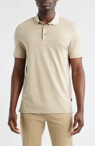 �{�X �����Y �g�b�v�X �|���V���c �X�����t�B�b�g �R�b�g�� BOSS Pitton Slim Fit Mercerized Cotton Polo Light Beige �x�[�W��
