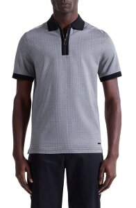�u�K�b�` �����Y �g�b�v�X �|���V���c �n�[�t�W�b�v Bugatchi Quarter Zipolo Black �u���b�N