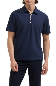 �u�K�b�` �����Y �g�b�v�X �|���V���c �n�[�t�W�b�v Bugatchi Quarter Zipolo Navy �l�C�r�[