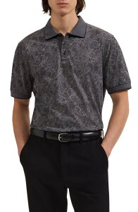 �u�K�b�` �����Y �g�b�v�X �V���c �t�����[�� �v�����g �t�����[ Bugatchi Three Button Floral Print Button-Up Shirt Black �u���b�N
